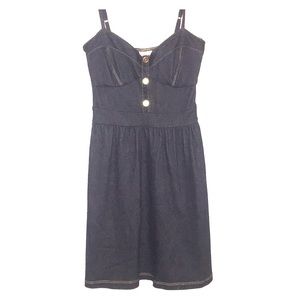 Black/blue jean material spaghetti strap dress